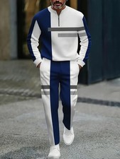 Men's Outfit 2 Piece Set Shirt Pants Suit PLUS SIZE BIG 4XL