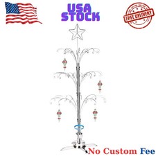 47 Rotating Ornament Display Tree 60 Hook Heavy-Duty Metal Ornament Stand ...