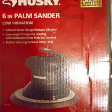 Husky 6 In Palm Sander Low Vibration 6 In Wheel Diameter Black
