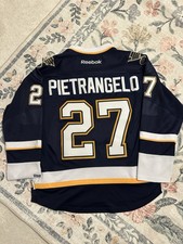 Reebok NHL St Louis Blues Alex Pietrangelo 27 Blue Hockey Jersey Men's Small