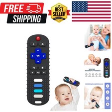 Baby Silicone Teething Toys, Toy Remote for Babies 3-18 , Kids Remote Teethin...