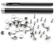 CRAFTMEMORE Single Cap Rivet Setter Rivet Punch Setting Tool Kit, Hole Cutter, 2