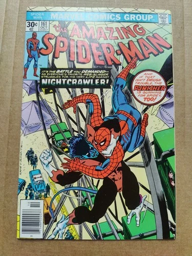 Amazing Spider-Man #161 FN Spider-Man Nightcrawler (Marvel Comics 1976) (4)