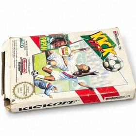 Viejo videojuego Nintendo NES Kick Off &ndash; 1985 &ndash; con la caja original sin instrucciones