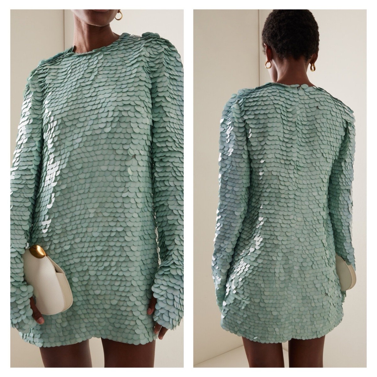 ZIMMERMANN Eden Dress Sequined size 8 blue aqua Silk Long