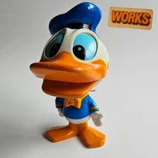 Mattel Donald Duck Chatter Chum Talking Toy 1960s Works Vintage Hard Plastic 