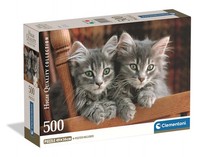 Clementoni -35580-Puzzel 500 HQC Kittens Compacte Doos