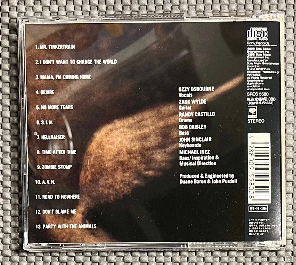 Ozzy Osbourne - No More Tears [CD - 1st Japan Press - 1991 - NM/NM] Heavy Metal - Photo 2/3