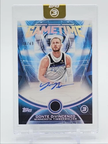 DONTE DIVINCENZO 2025-26 TOPPS 3 GAME TIME BASE TIMBERWOLVES AUTO /49 Q3668