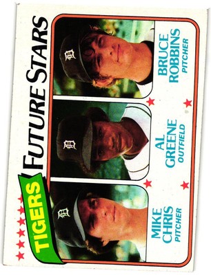 1980 Topps #666 Tigers Future Stars (Mike Chris / Al Greene / Bruce Robbins)