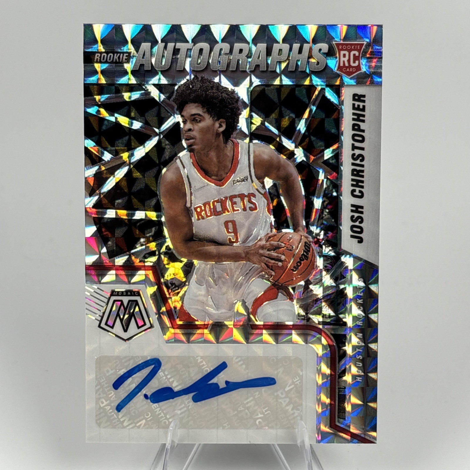 2021-22 Panini Mosaic #RAM-JCH Josh Christopher Rookie Auto RC Mosaic