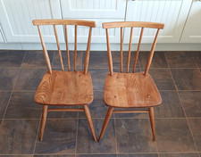 Pair of Vintage Ercol All Purpose Windsor Dining or Kitchen Chairs (Model 391)