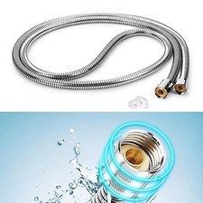 EXTRA LONG STAINLESS STEEL SHOWER HOSE 2M/3M CHROME FLEXIBLE BATHROOM BATH PIPE