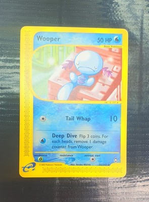 Pokemon Karte Wooper 66/147 Aquapolis 2002 Englisch Good Felino mit Top Loader