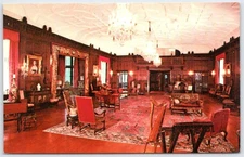 Stan Hywet Hall Music Room Akron Ohio Vintage Lusterchrome Postcard