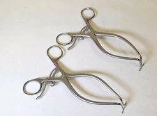 Lot of 2 Aesculap BV997R Angled Gelpi Retractor 70° x 1" Angled Shanks 175mm