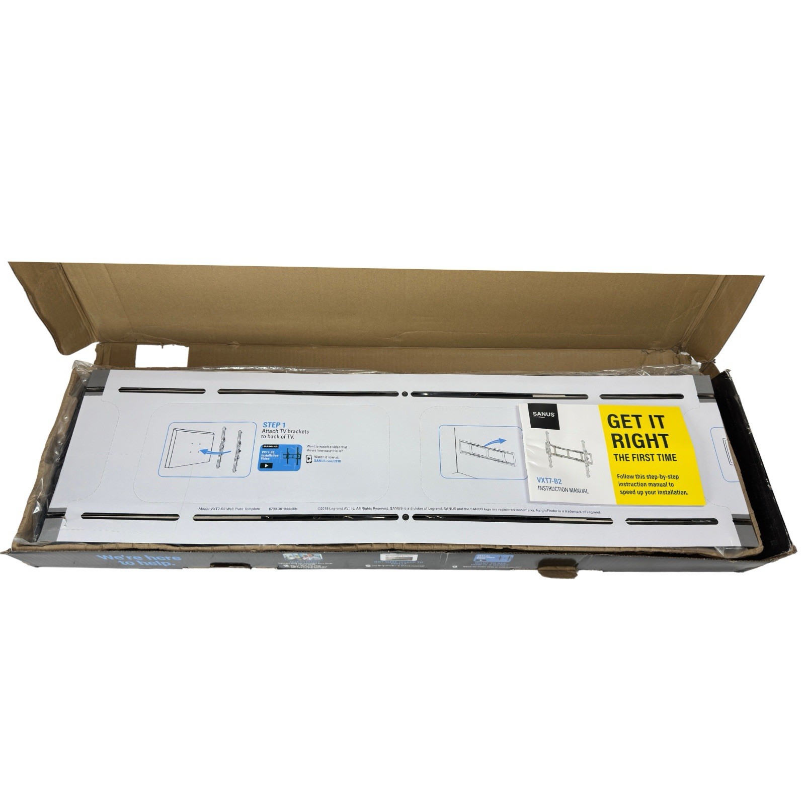 Sanus VXT7-B2 Expandable Tilting TV Wall Mount 65”-140” TVs Low Profile Black