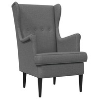 Sessel Dunkelgrau Stoff Polsterstuhl Relaxsessel Wohnzimmer Lesesessel