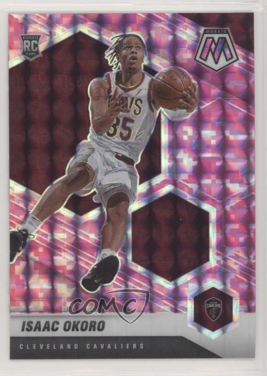 2020-21 Panini Mosaic Pink Camo Prizm Isaac Okoro #212 Rookie RC k7n