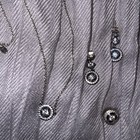 Vtg Allure Pandora SS Zirconia Necklace Pendant-Dangle Earrings-Charm Set — photo 5