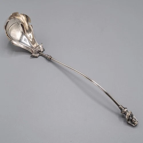 Gorham Sphinx Sterling Silver Serving Punch Soup Ladle 13" Egyptian Revival