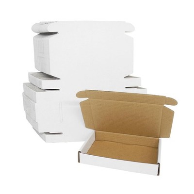 6x4x1 Boxes for Shpping Mailing, 50 Pack Small White Mailer Box Flat Corrugat...