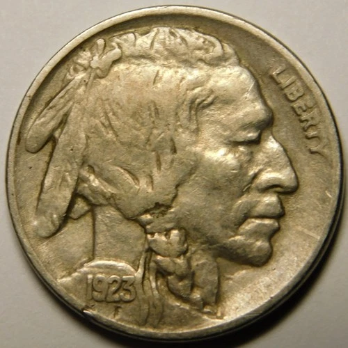 1923 P Buffalo Nickel F-VF  Actual Coin Pictured- Not Chemically Treated