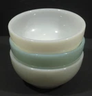 3 VTG Fire King Oven Ware 5"x2¼" Blue-White Milk Glass Cereal Chili Soup Bowl
