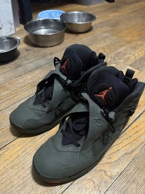 Jordan Air Jordan 8 Retro Take Flight High Top Lace Up Sneakers Dark Green Black