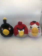 Angry Birds Lot of 3 Plush 5" No Sound Matilda, Red,  Bomb Birds