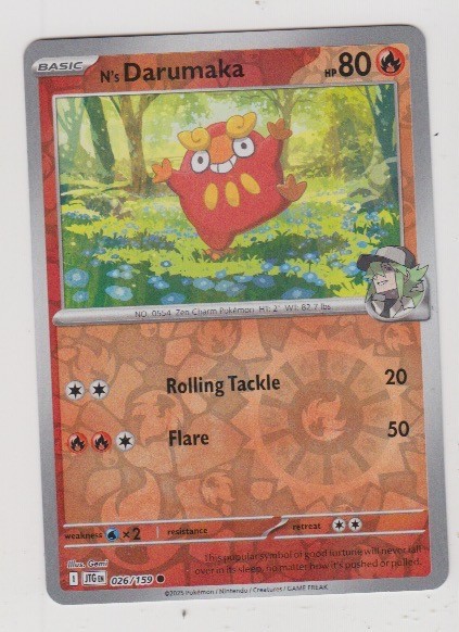N's Darumaka SV09: Journey Together | 026/159 | Common | Reverse Holofoil