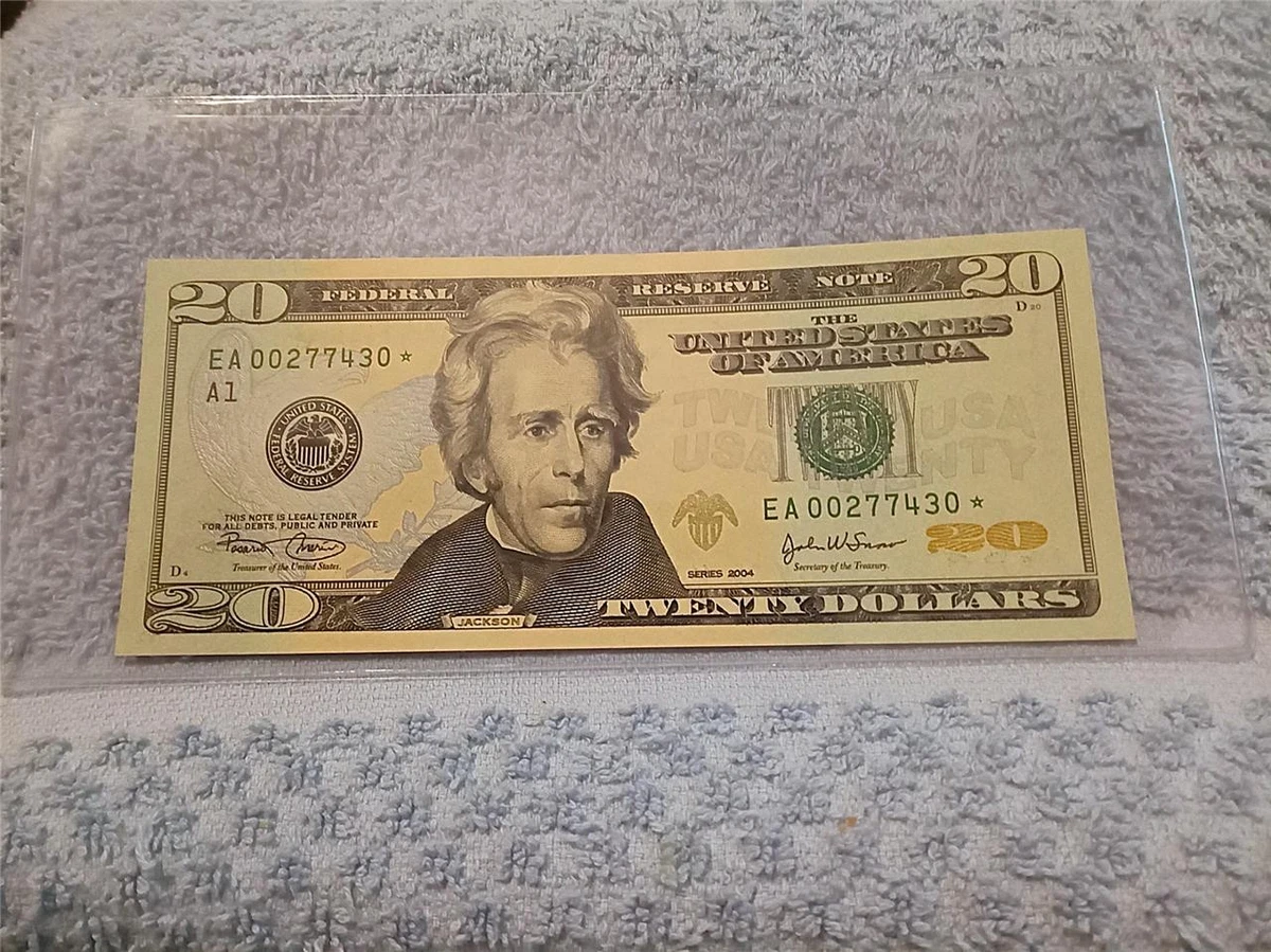 Uncirculated Uncertified $20 US Federal Reserve Small Notes for
