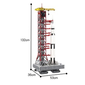 Modubrix Mocs Building Blocks Launch Tower Mk I for Saturn V Sets Bricks Toy Kit