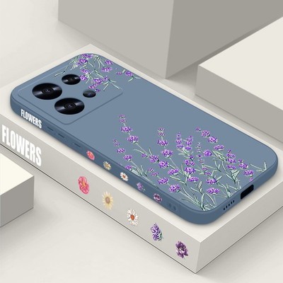 Silicone Soft Lavender Case For Xiaomi 14T Redmi Note 14 13 12 Pro Poco X6 Cover