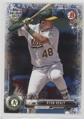 2017 Topps Holiday Bowman Blue Winter Wonderland 26/50 Ryon Healy Rookie RC 8d2