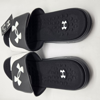 Under Armour Men\'s Ignite Pro Blk/White Slip On Slides Size 17 #3026023-003 New Under Armour Men main image 4