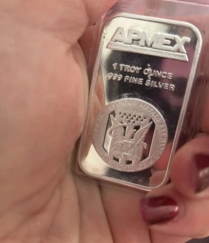 1 oz .999 Fine Silver Bar Produced by APMEX (American Precious Metals Exchange)