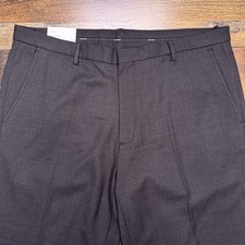 Calvin Klein Straight Fit Dress Pants Mens 36x30 Gray Mid Rise New