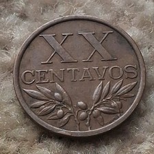 20 Centavos Various Dates Portugal km#584 Coin. By coin_lovers