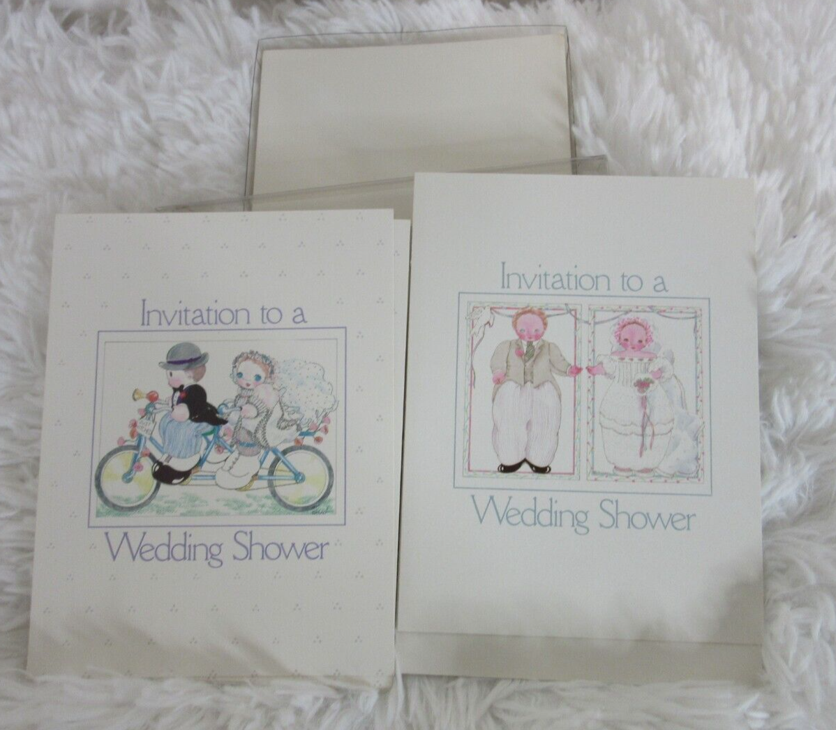 Michel Co Wedding Shower Invitations Vintage 80's Bicycle Built