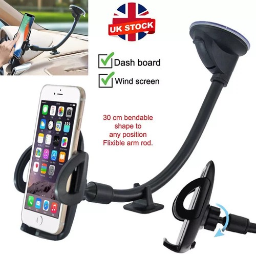 360 Universal In Car Mobile Phone Holder Dashboard Universal Mount UK - Picture 5 of 8