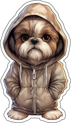 2X Shih Tzu Auto Aufkleber 9x9 cm Hunde Sticker Wetterfest & Selbstklebend