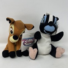 Disney Store Bambi  Flower Mini Bean Bag Beanie Plush Toy NWT