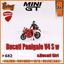 MINI GT 1:64 Scale Ducati Panigale V4 S w/ Ducati Girl Model Car