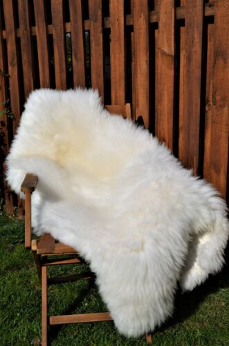 Tapis en peau de mouton naturelle. Beau et très moelleux. Le plus grand sur eBay !!! - Photo 1/18