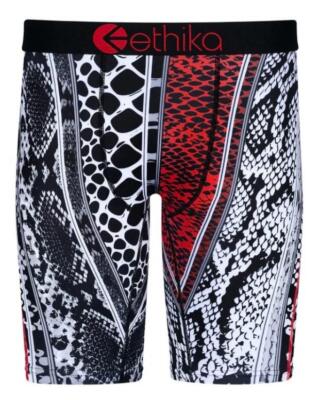 Ethika the Staple COASTAL SCALES Red White Black Long Boxers Mn's L (33-35) NIP