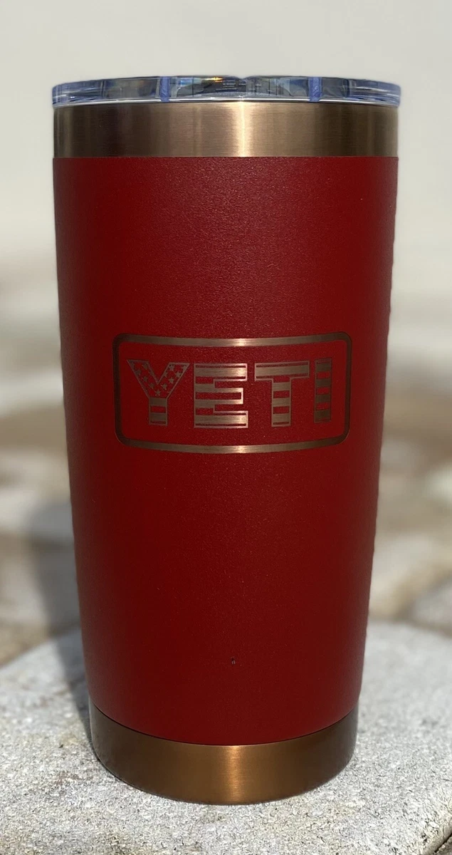 YETI Rambler 20 oz Tumbler “Folds of Honor” Brick Red/Copper Limited Release