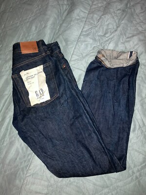 Gap Kaihara Japanese Selvedge Denim Jeans Straight 29 x 30 Button