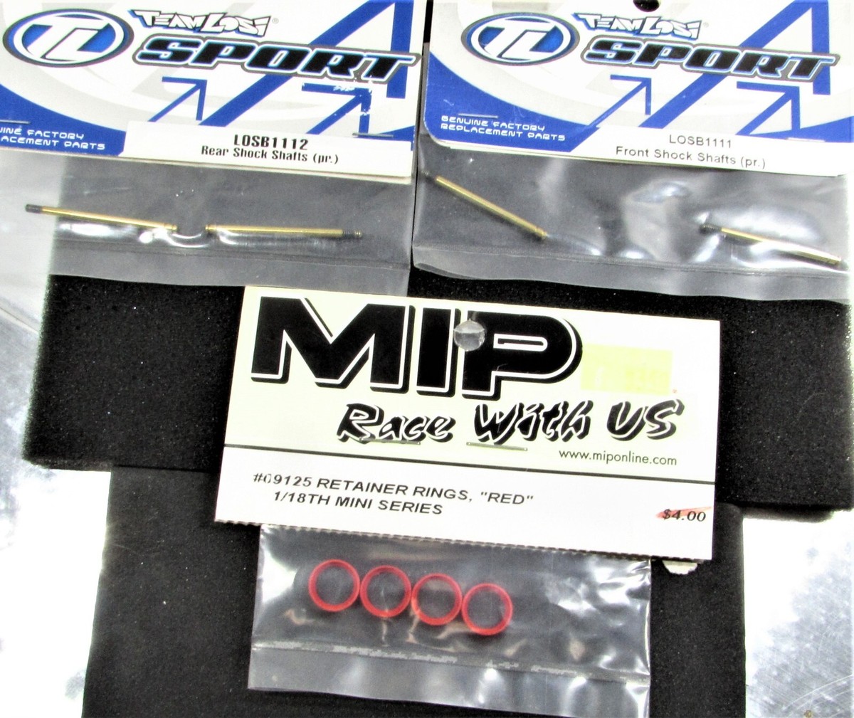 Vintage Team Losi Mini - T 1.0 Parts Shock shaft Set & MIP Red
