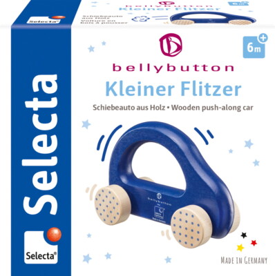 Bellybutton by Selecta Exklusic Holz Rollspielzeug Schiebeauto blau 64008